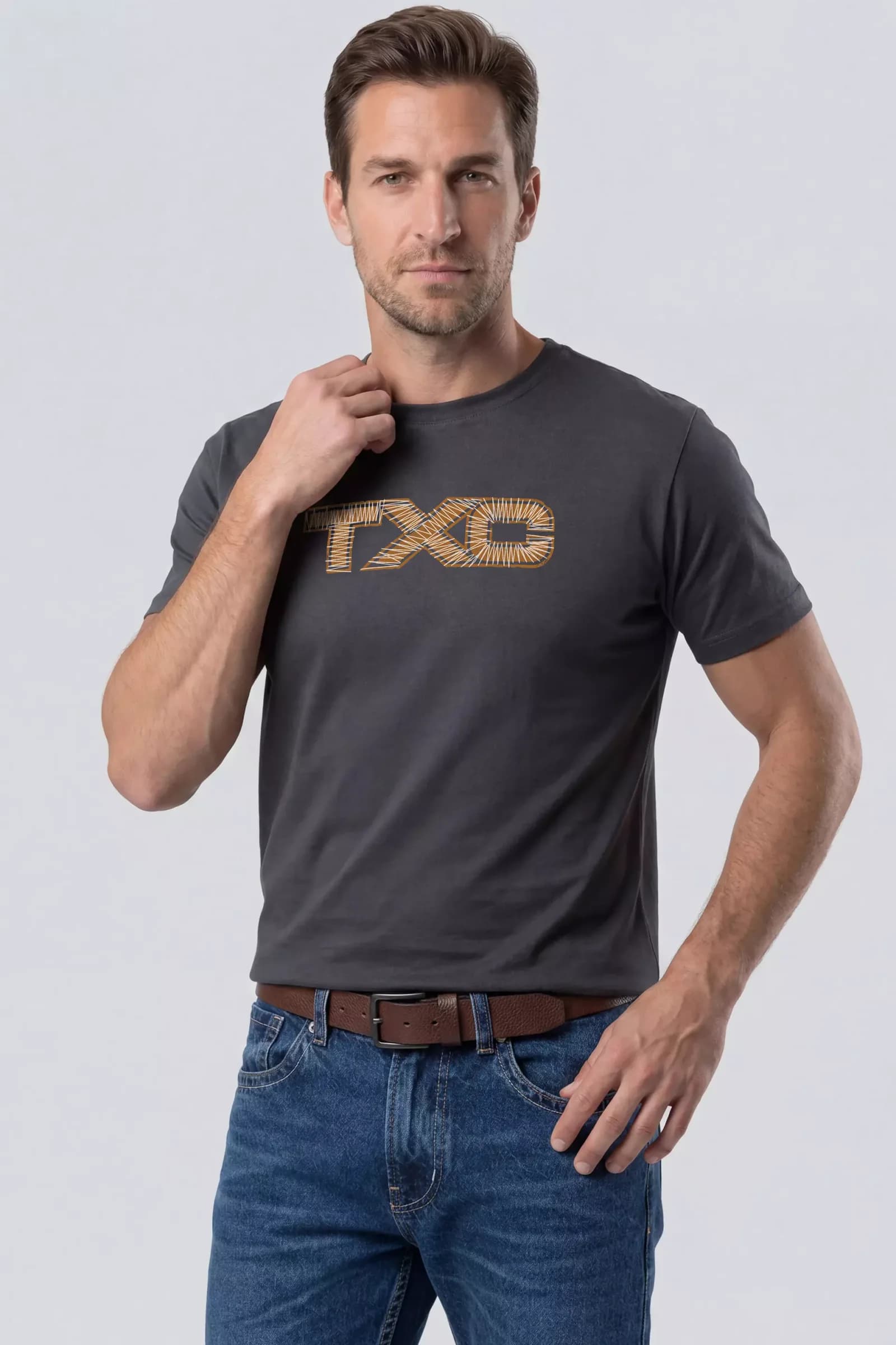 Camiseta Regular Fio 30 Penteada