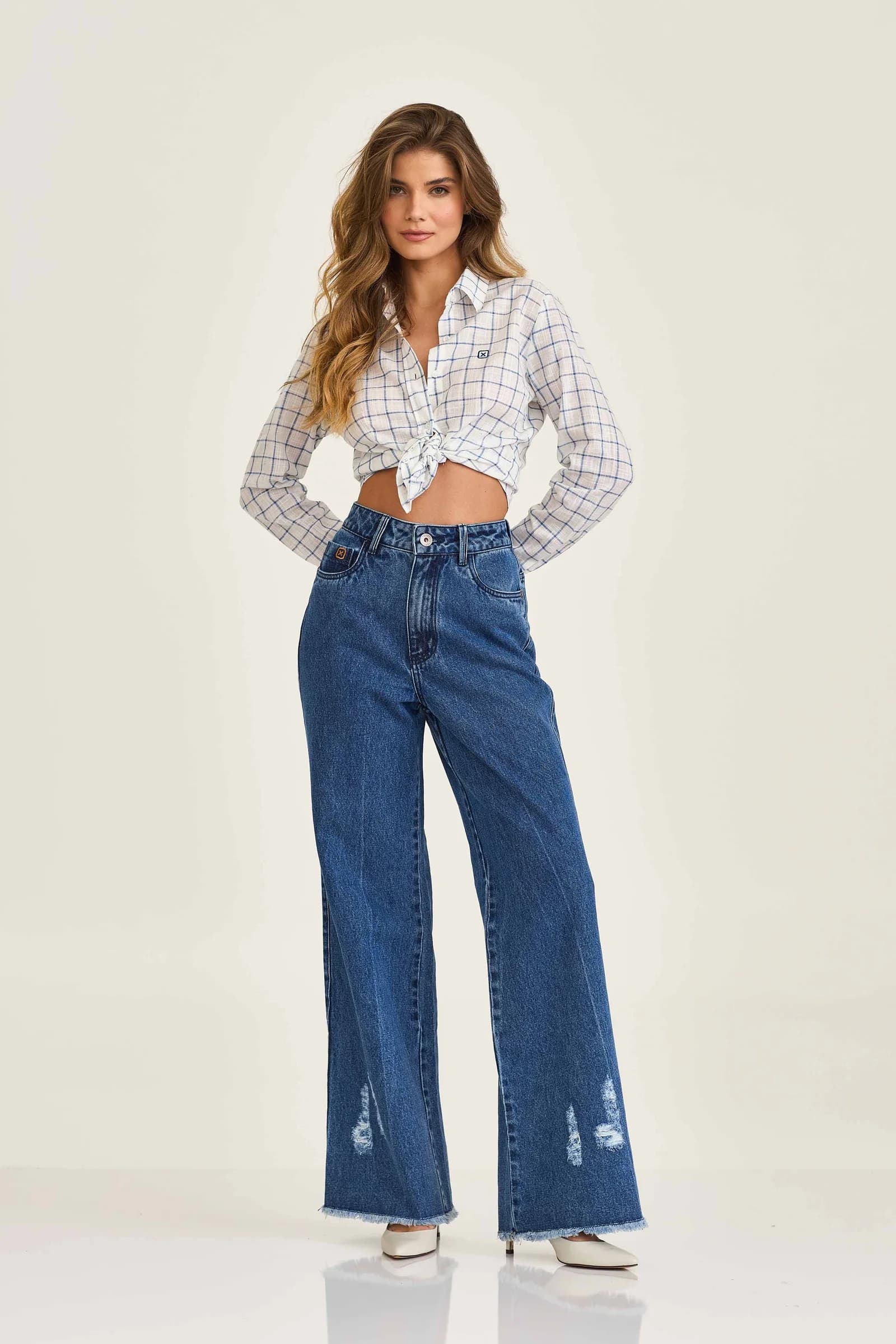 Calça Jeans Wide Leg Rigid