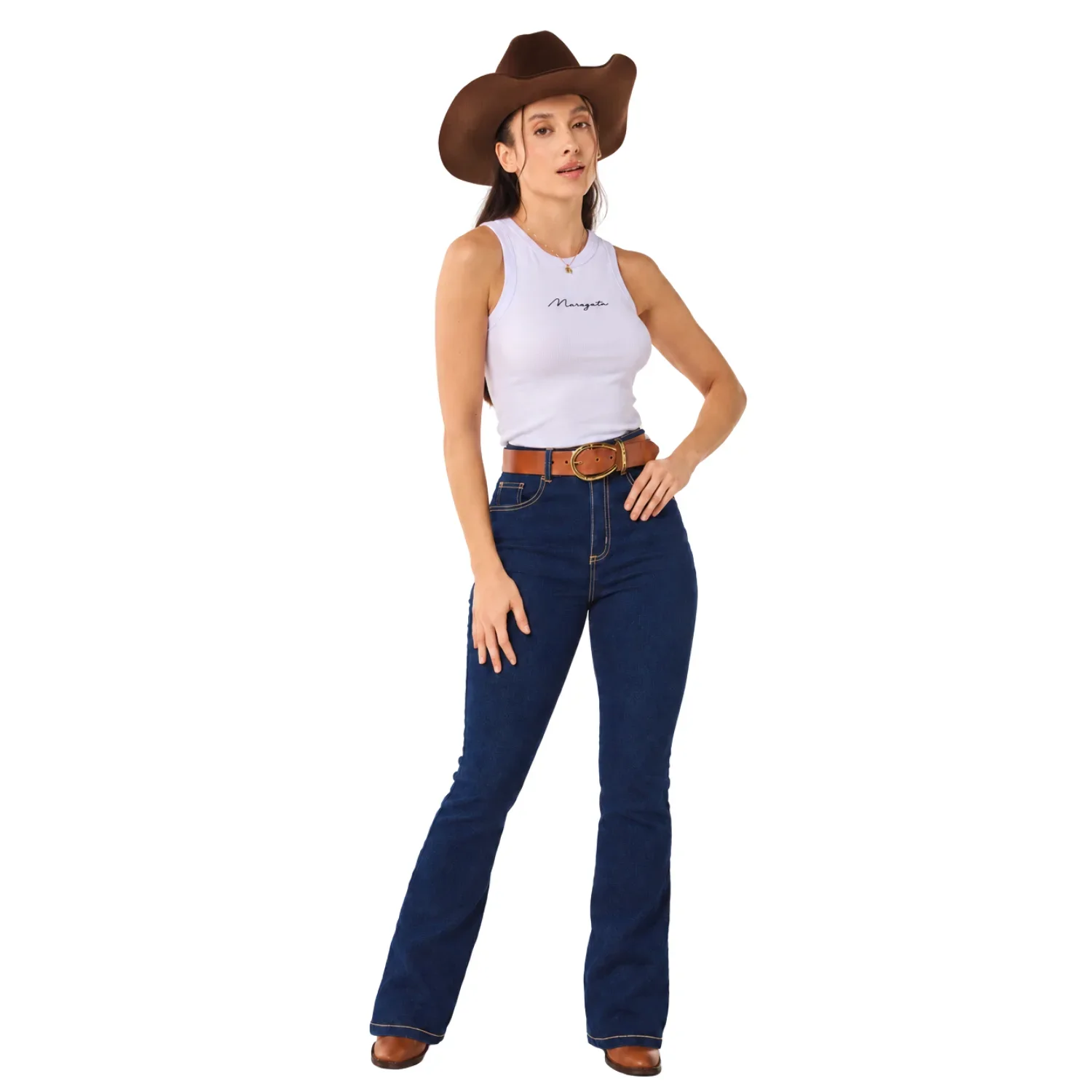 Calça Jeans Boot Cut Texas Horse Maragata