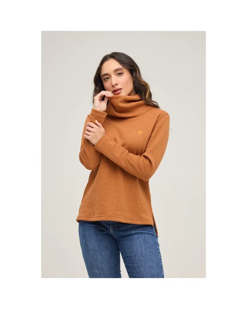 Blusa Feminina Malha Tricô Gola Alta