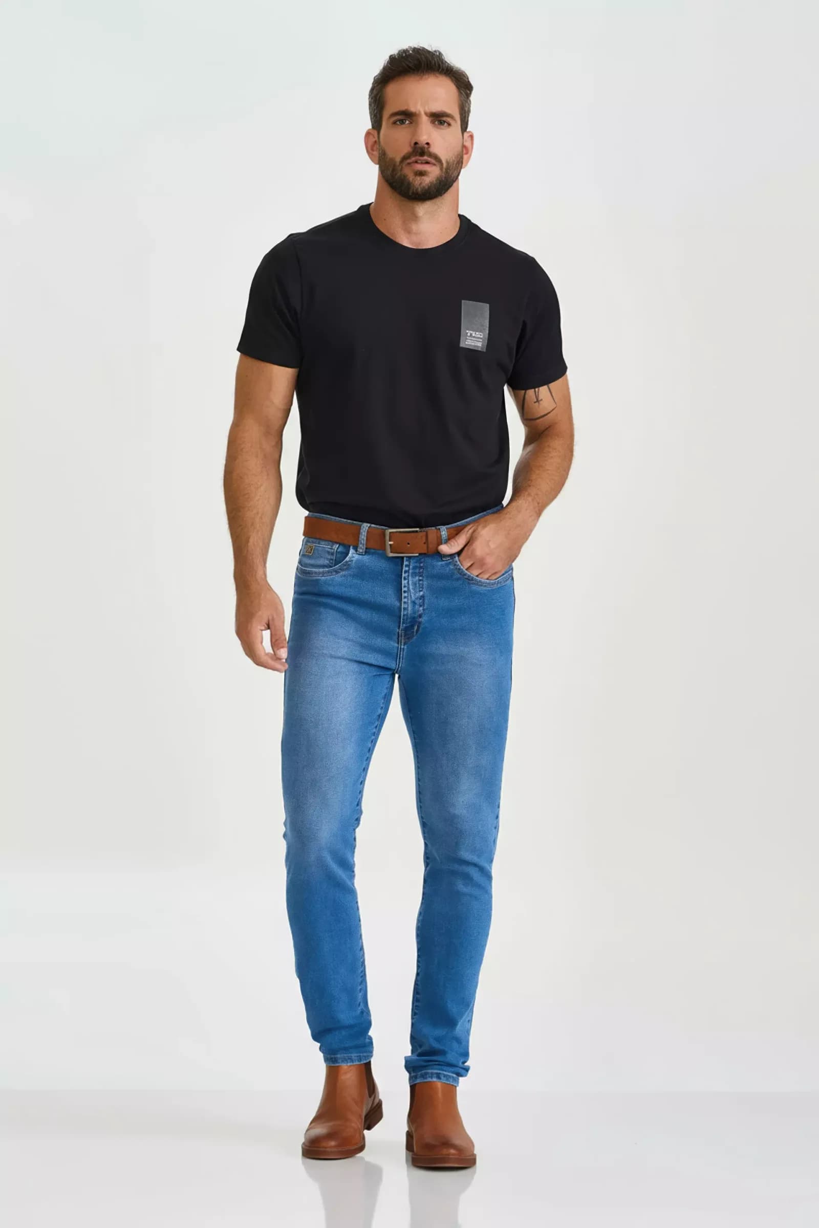 Calça Jeans Regular Stretch