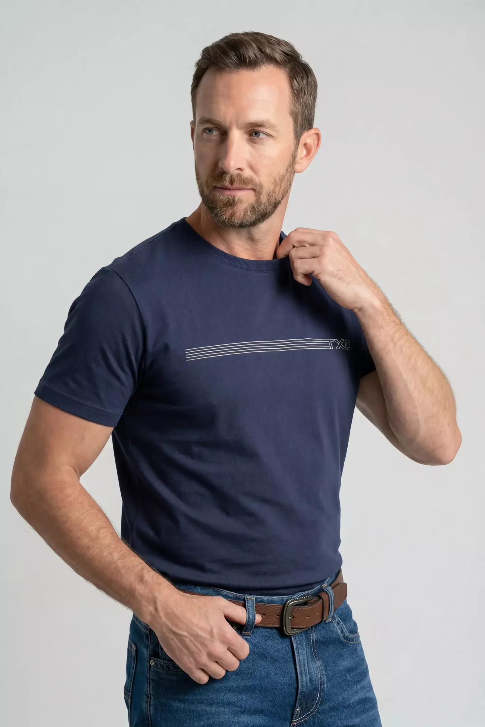 Camiseta Regular Fio 30 Penteada