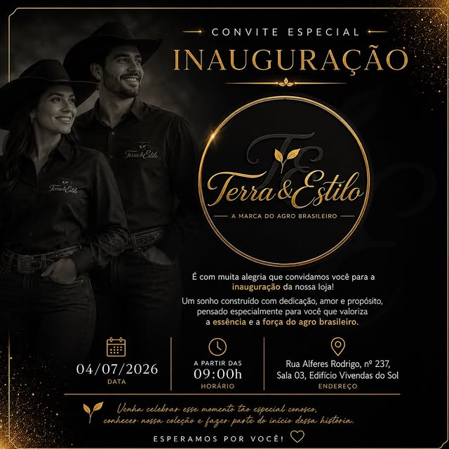 Convite de inauguração Terra & Estilo